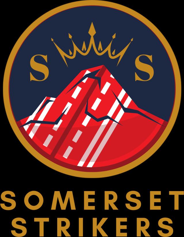 The Somerset Strikers Cricket Club logo with name